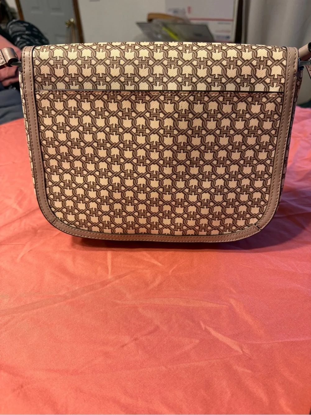 kate spade Beige and Brown Patterned Crossbody Bag